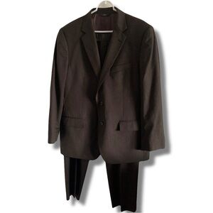 Brooks Brothers 346 Brown Stretch Wool Suit Size 44R and 37W